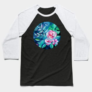 Tropical Camellia Extravaganza - oil on canvas Baseball T-Shirt